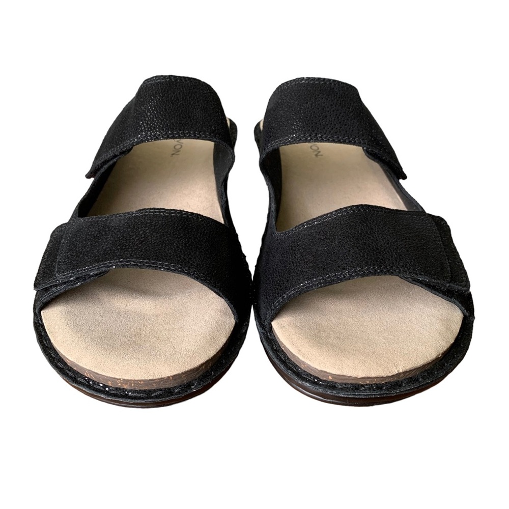 Aravon Black Metallic Suede Cambridge 2 Strap Sandal - Picture 6 of 14
